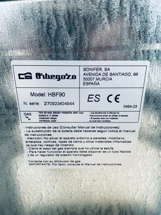 Estufa de gas Orbegozo nueva