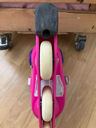 Patines infantiles rosas y morados