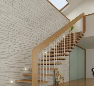 Fabricación a medida Pasamanos de madera natural