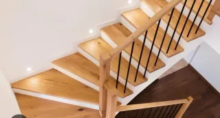 Fabricación a medida Pasamanos de madera natural