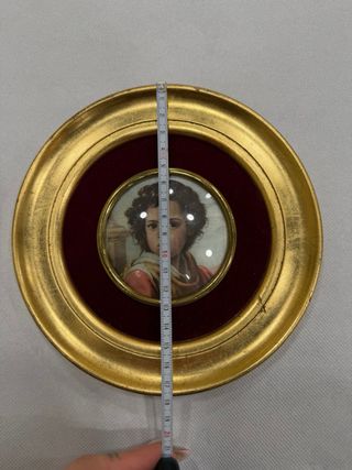 Quadretto antico con ritratto bambino