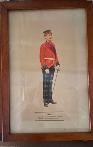 Lámina militar 1900 Royal Scots Fusiliers