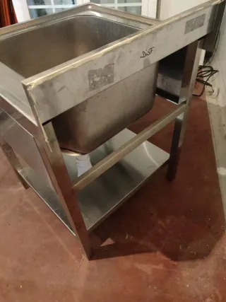 Lavabo industrial de acero inoxidable