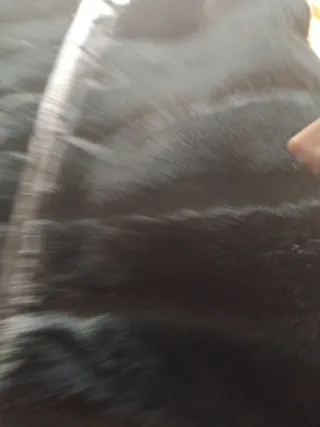 Chaleco de pelo negro mujer