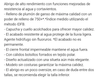 Chaqueta larga plumífero Uniqlo Talla L