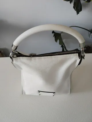 Borsa Coccinelle vera pelle bianca