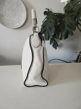 Borsa Coccinelle vera pelle bianca