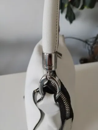 Borsa Coccinelle vera pelle bianca