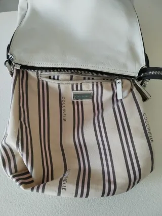 Borsa Coccinelle vera pelle bianca