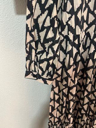 Vestido largo estampado geométrico