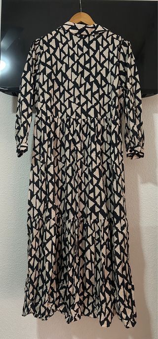 Vestido largo estampado geométrico