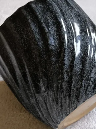 GRAN MACETERO CERÁMICA AZUL JASPEADO GRANDE