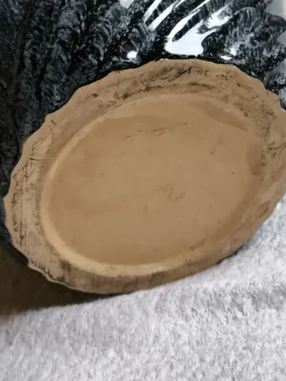 GRAN MACETERO CERÁMICA AZUL JASPEADO GRANDE