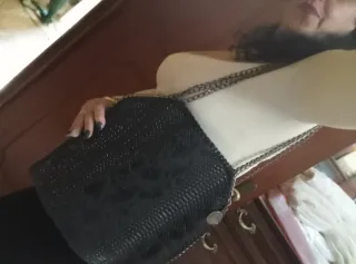 Borsa Stella McCartney nera e argento