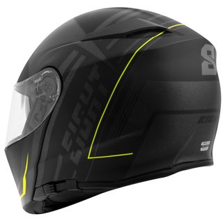 Casco Modular Eight S550 Negro Amarillo TALLA M