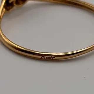 00462 ANILLO CORAZON CON PIEDRA DE ORO DE 18K-T14