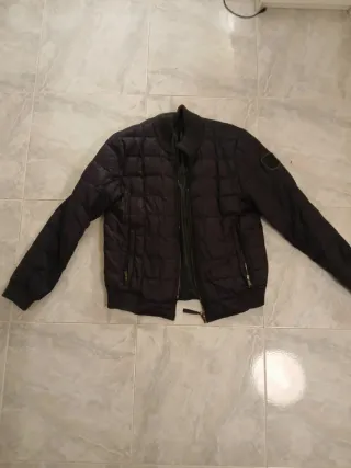 Giacca bomber a quadri uomo double face