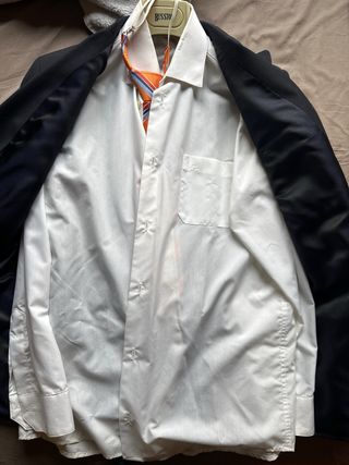 Traje comunión azul y naranja Talla 13