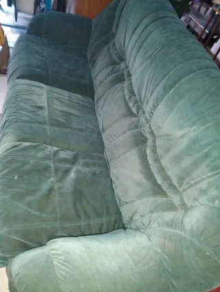 Sofá de 3 plazas de terciopelo