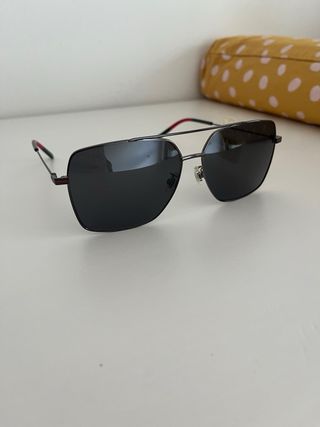 Gafas de sol Gucci Aviador Negro y Plata