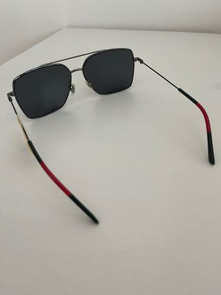Gafas de sol Gucci Aviador Negro y Plata