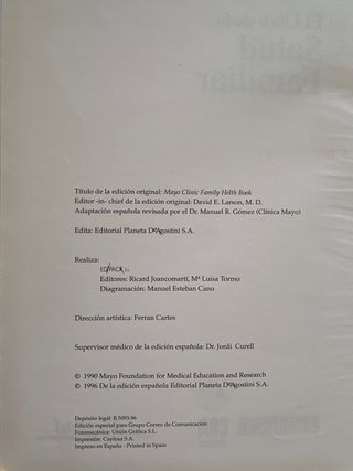 El Libro de la Salud Familiar de la Clínica Mayo