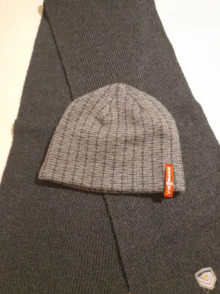 Sciarpa e berretto grigio bambino