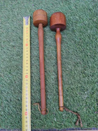 Utensilios de cocina de madera antiguos