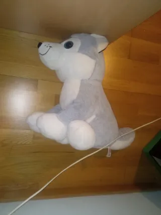 Peluche Husky Azul y Gris