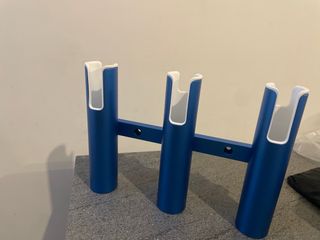 Porta canne pesca blu 3 posti