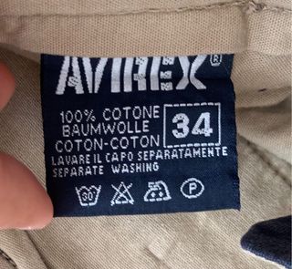 Pantalón Chino Ancho Avirex Azul Talla 34 US