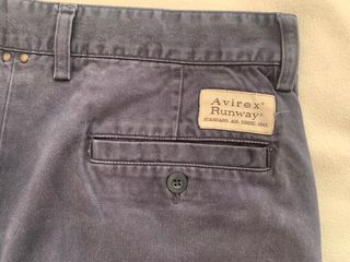 Pantalón Chino Ancho Avirex Azul Talla 34 US