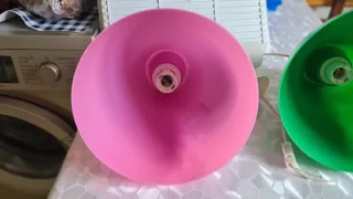 Lámparas de techo (rosa y verde)