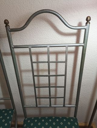 Conjunto 6 sillas forja tapizadas