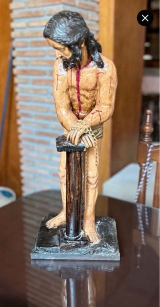 Cristo atado a la columna barro