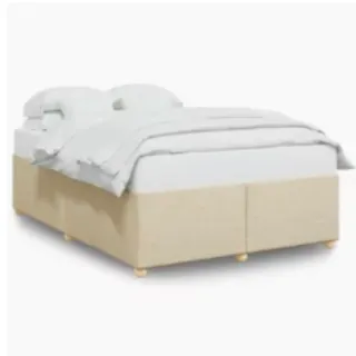 Struttura letto 140x200 beige tessuto