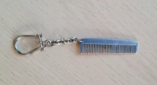 Llavero Peine metal miniatura peluquera barbero