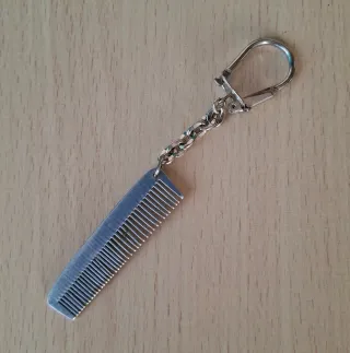 Llavero Peine metal miniatura peluquera barbero