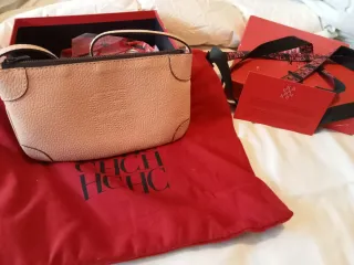 Bolso de mano Carolina Herrera piel rosa