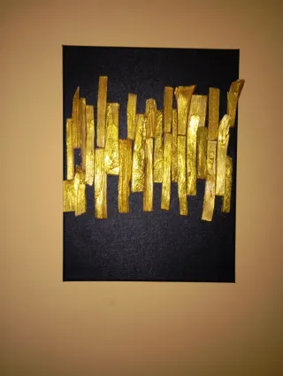 Cuadro 30x40 Negro y Dorado