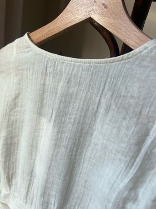 Camisa Zara Lencera Blanca XS