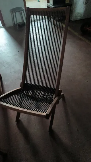 Conjunto de muebles de jardín de madera