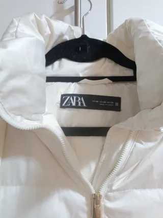 Plumífero Zara Blanco Talla M