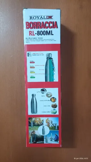 Borraccia Royal RL-800ML Acciaio Inox
