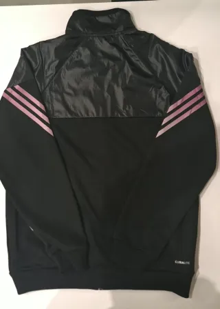 Giacca Adidas nera con zip rosa
