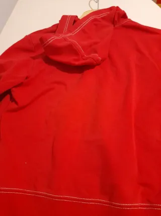 Felpa rossa con cappuccio bambina