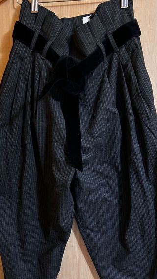 Pantalón Zara Raya Negra Talla M