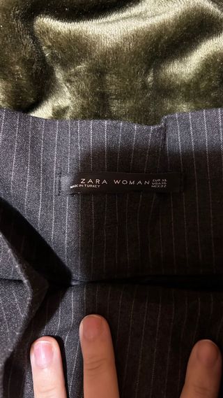 Pantalón Zara Raya Negra Talla M