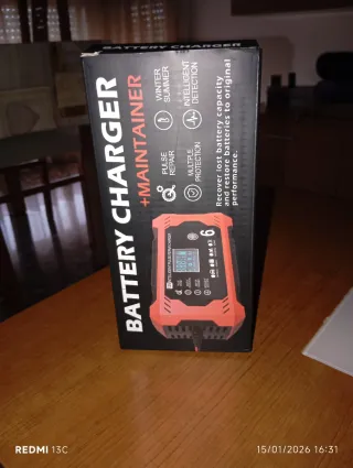 Cargador Baterías Coche + Mantenedor