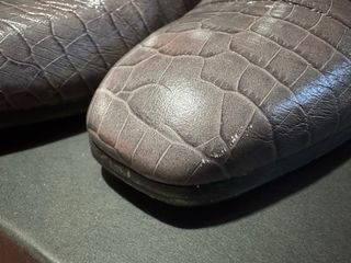 Botines grises Massimo Dutti efecto piel cocodrilo